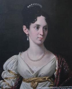 Η Δούκισσα της Πλακεντίας (1785-1854). Ελαιογραφία του γάλλου ζωγράφου Ρομπέρ Λεφέβρ, Εθνική Πινακοθήκη.